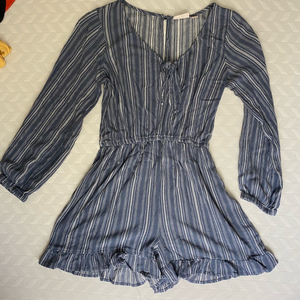 SO tie front romper